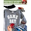 SAIXCCS 6pcs Football Iron on Patches, Helmet Chenille Patches for