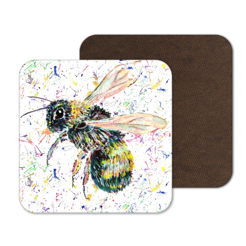 Coaster Bee Bees Honeycomb Wildlife Coasters Watercolour Art Gift Work