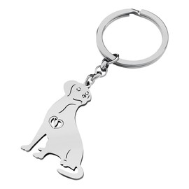 DALANE Stainless Steel Cute Dog Breeds Keyring Puppy Dog Key Ring Pets Dog Jewellery Gifts for Women Girls, Silver Plated Labrador