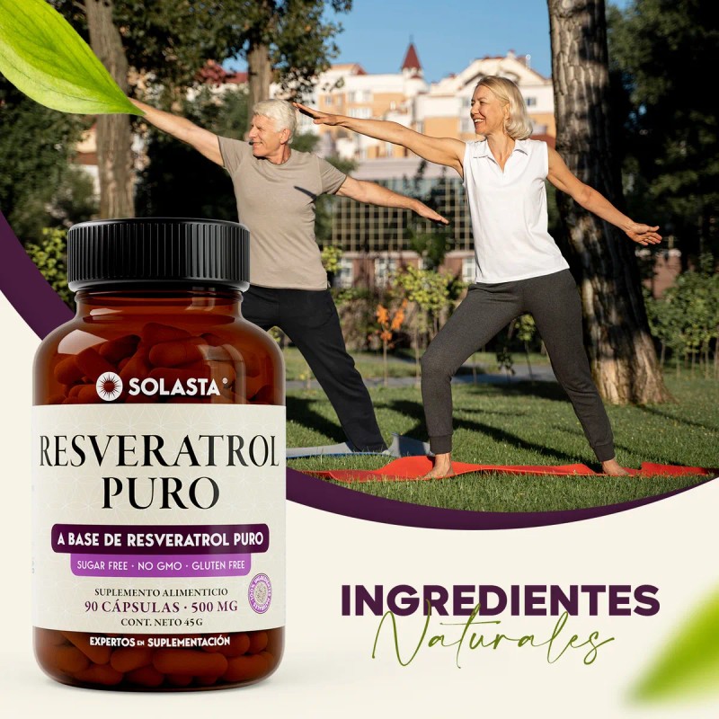 Resveratrol De 90 Cápsulas | Solasta® Sabor Sin Sabor
