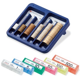 Open Industrial M-33 Coin Keeper with Coin Case, Coin Counter, Cash Register, Store Supplies, Blue