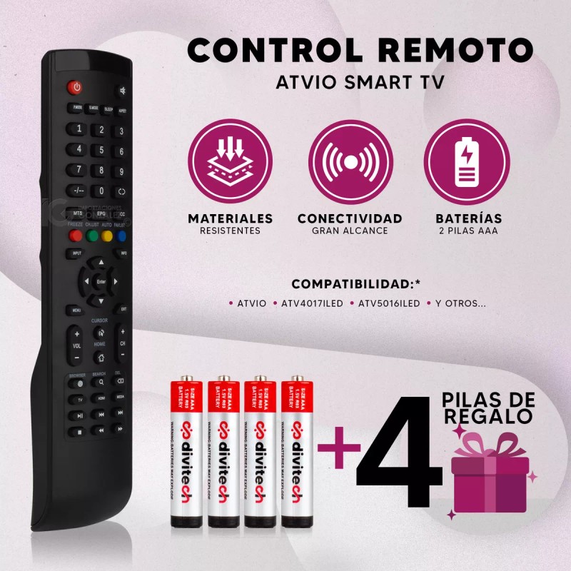 Polaroid Control Remoto Compatible Con Polaroid Cursor Ptv4317iled Incluye 4