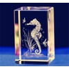 Crystal Glass Seahorse Statue Model 3D Laser Etched Crystal Seahorse