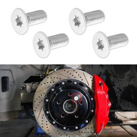 Rebvugr 4PCS Brake Rotor Screw, Brake Rotor Bolt, Rotor Screws for Brake Discs, 11609271 Stainless Steel Brake Parts Car Front & Rear Retaining Hardware Screw Kit Fit for Buick, Chevry Suburban (4PCS)