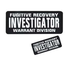 Snogisa 2 Pack Security Patch with Loop Hook System,Durable Fabric Patches with Embroidered Letters for Officer Guard Custom Uniforms Vest, Jacket, Carrier, Hat, 1Small and 1 Large (Investigator)