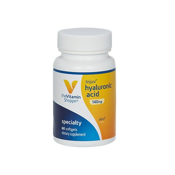 The Vitamin Shoppe Injuv Hyaluronic Acid 140MG (Rooster Comb Extract), Supports Healthy Skin (60 Softgels)