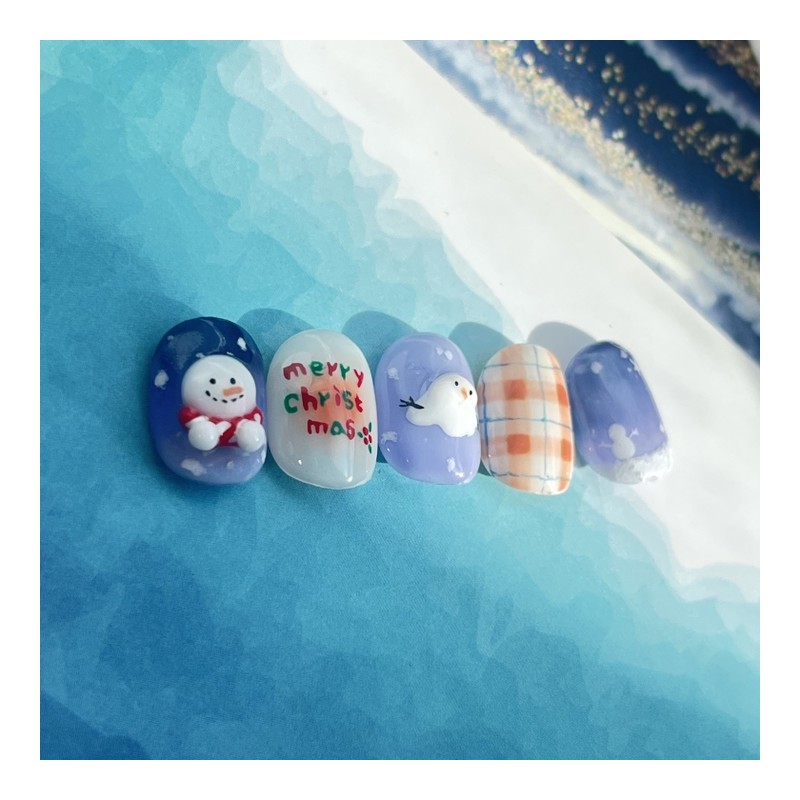 [x-mas collection 3] Snow Pop ⊹ - Short Oval /