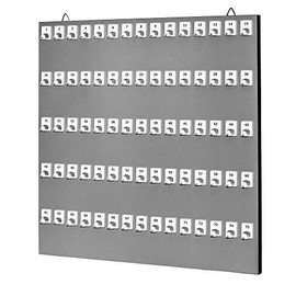 Stand Company Key Holder, # 75PGS Key Rack for Wall with 75 Numbered Hooks for Rentals or Offices (75 Sets of Tag & Ring Included) -Made in USA