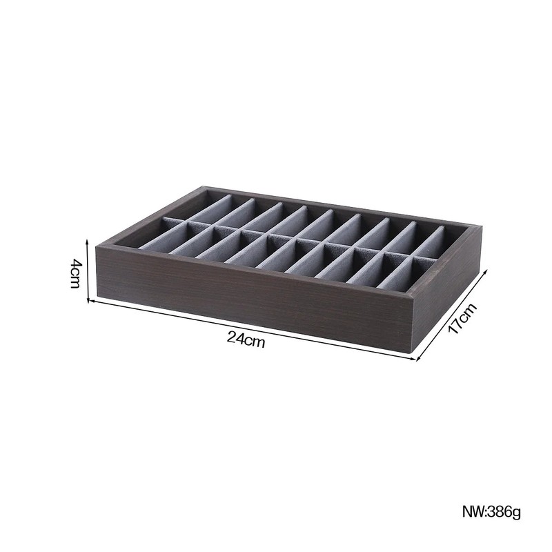 Vellure Jewelry Organizer Drawer – Wooden Velvet Tray for Bracelets