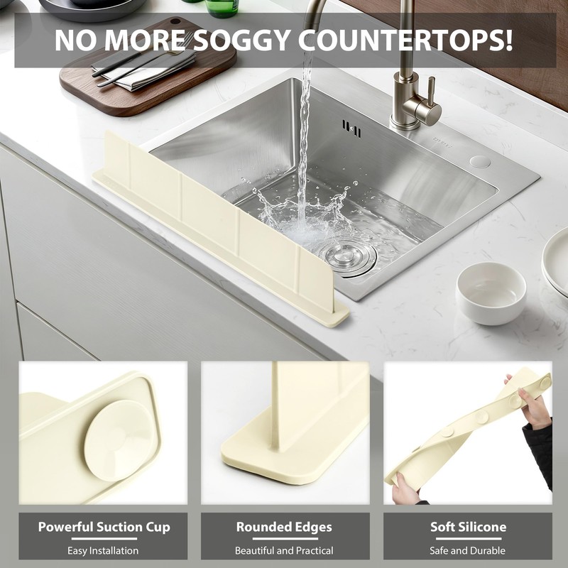 Sink Splash Guard Silicone, Compact Lightweight Accessory for Travel and