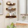 Homode Corner Shelf Wall Mount, Set of 3 Floating Corner