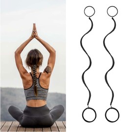 Cosmeria Set of 2 Spiral Hair Bobbles, Elastic Hair Scrunchies Original for Women, Gentle Scrunchies for Sports, Swimming and Everyday Use (Black)