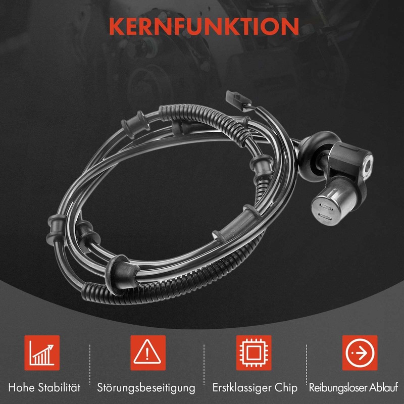 Frankberg 2x ABS Sensor Rear Left Right Compatible with Cherokee