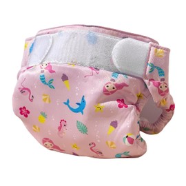 FREDS SWIM ACADEMY Unisex Pink Toddler Reusable Swim Nappies (9 lb - 20 lb.) a Pool & Beach Essential for Boys and Girls - Size 1
