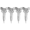 4Pcs Butterfly Tassel Shoes Buckle Ladies Boots Decorative Flower Claw