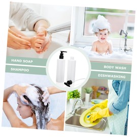 Housoutil Liquid Travel Containers 5pcs Shampoo Bottle Liquid Pump Travel Plastic Cosmetic White Travel Conditioner