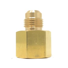 3/8" Male Flare x 1/2" Female Flare Reducer Adapter [661-FA 0608] Adapt 1/2" Application to 3/8 inch Natural Gas Grill Hose Connect Propane Assembly