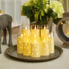 Homemory 9 Pcs Flameless Candles with Embedded Star String Fairy