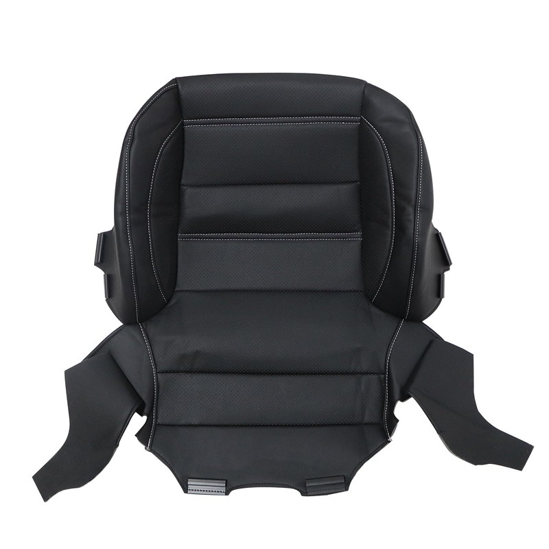 Priprilod Perforated Black Leather Driver Bottom Replacement Seat Cover Compatible