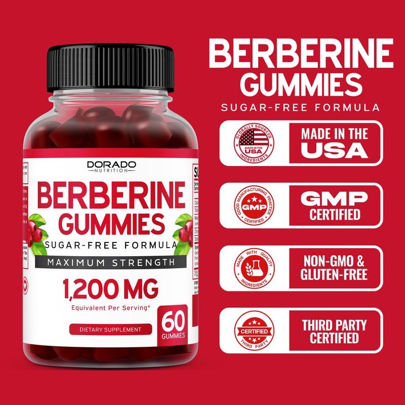 Berberine Gummies with Ceylon Cinnamon (1,200mg) 60 gummies - Healthcare