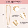 JIRIS 2PCS 5.5Inch French Hair Pins Large U-Shaped Pins for