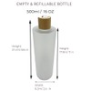 BEECO GIF2U Empty Cosmetic Bottles 16oz/500ml 2 PACK With Bamboo