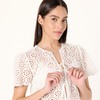 The Drop Women’s Doca Lace Tie Front Top with Scallop
