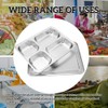 Stainless Steel Rectangular Divided Plates Tray, Dinner Plates Divided Dinner