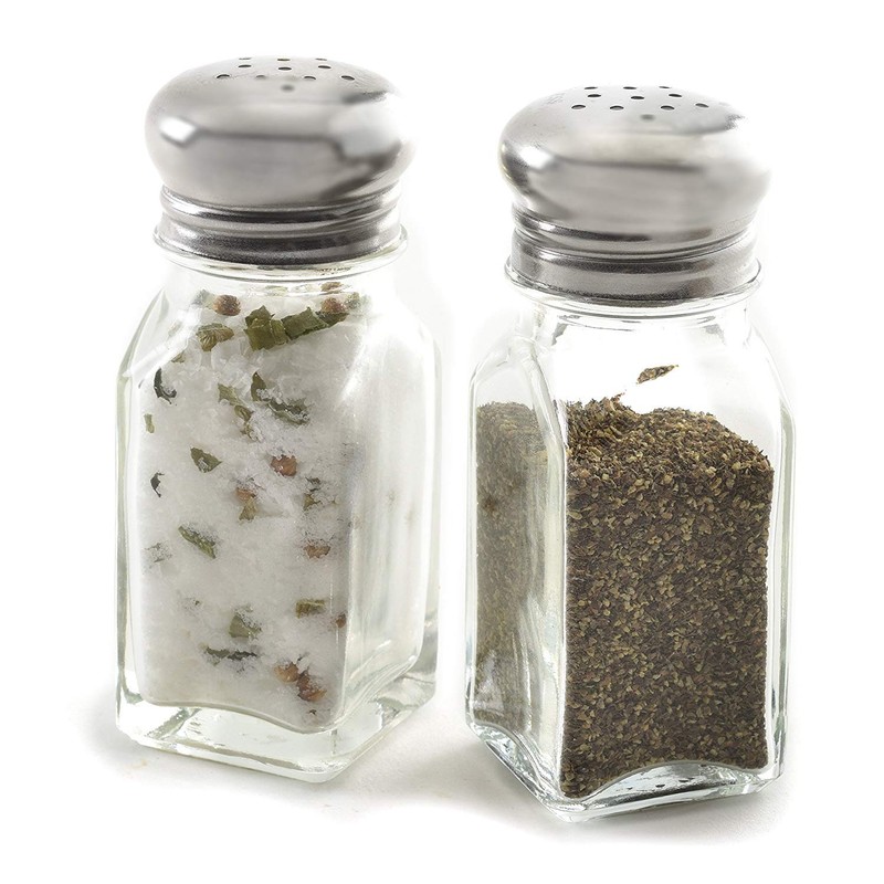 Norpro 742 Glass Salt or Pepper Shaker, Clear (2 Pack)