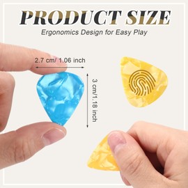 Yeshone 600 Pcs Guitar Picks Bulk Celluloid Picks Plectrums for Electric Acoustic Guitar Thin Medium Heavy Plectrums(9 Colors,0.46 mm)