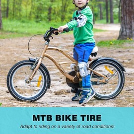 BALINGE 20 x 1.75 Bike tire 2 Pack 20 Kids Moutain Folding Replacement Tires Fits Most Bikes,BMX Tires 20 inch,Black - 2 Tires 2 Tubes 2 Levers