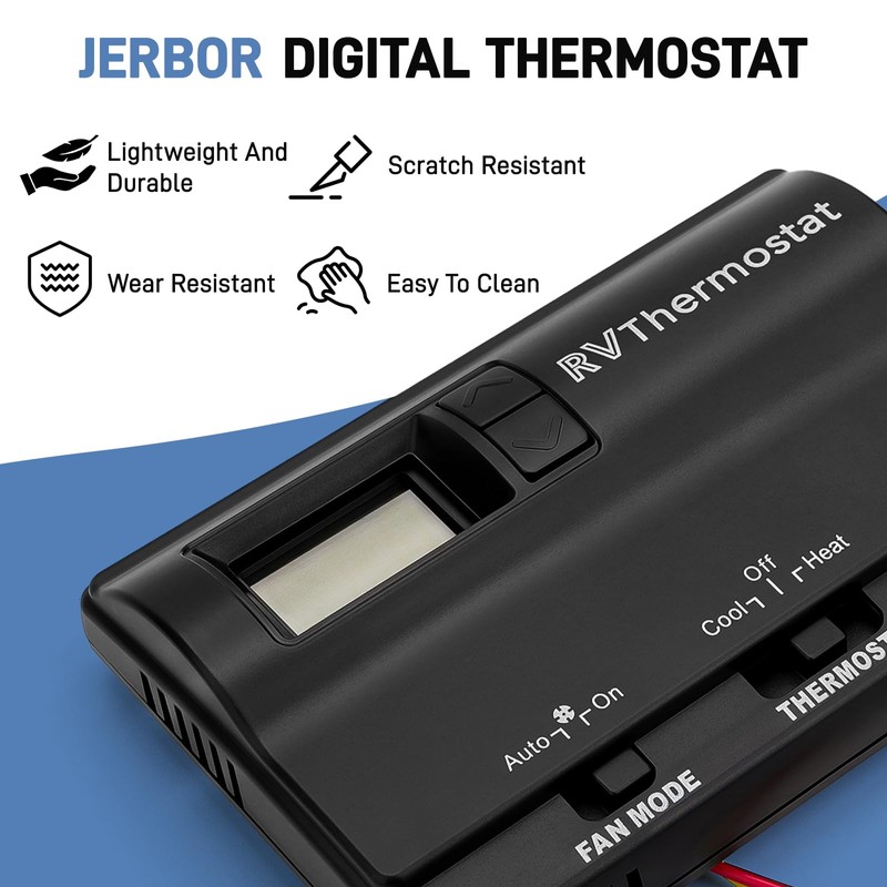 JERBOR Digital Thermostat Replacement for Heat Cool T-Stat Wall Thermostat,