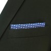 S&W SHLAX&WING Men's Handkerchiefs White Dots Blue for Suit Large