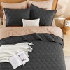 Litanika Litanika Oversized King Quilt Set Bedspread 120x120-3 Piece Grey