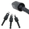 DGZZI 3PCS Swing Socket Adapter Black Universal Joint Hex Shank