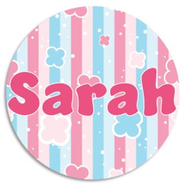 Kiwi Gifts Sarah - 3 Pack Circle Stickers 3 Inch - Name Tag Water Bottle School Supplies