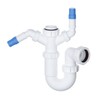 Universal Telescopic Adjustable Twin Nozzle Swivel P Trap - 40mm