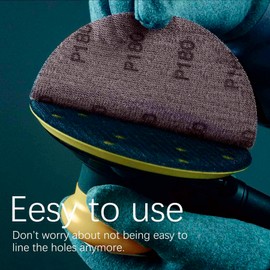 Faoyoon 6 Inch Sanding Mesh | 50 Pack 800 Grit | Micro Mesh Hook and Loop Sanding Discs | Dust Free Net Sandpaper | Wet and Dry Sanding Screen | Anti-Clog and Last Longer