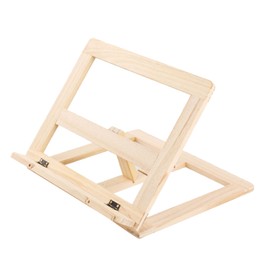 Wooden Book Stand Adjustable Book Holder Reading Stand Recipe Cookbook Holder for Kid Adult Home Wooden Clip