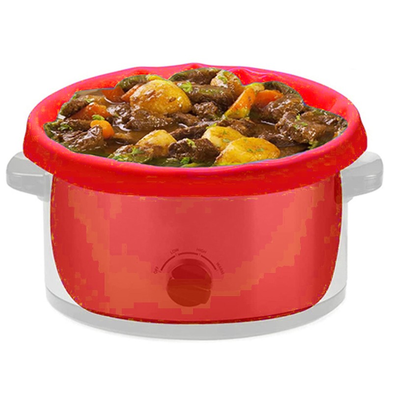Large Silicone Slow Cooker Liners Reusable Leakproof Safe Slow Cooker