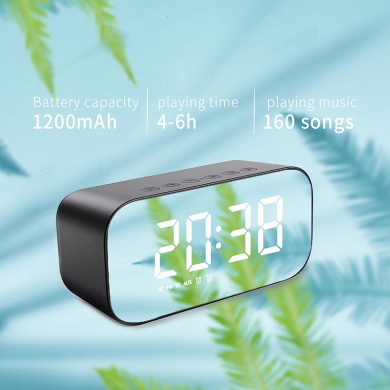 Alarm Clock Radio Portable Dimmer Control Dual Alarm FM Alarm