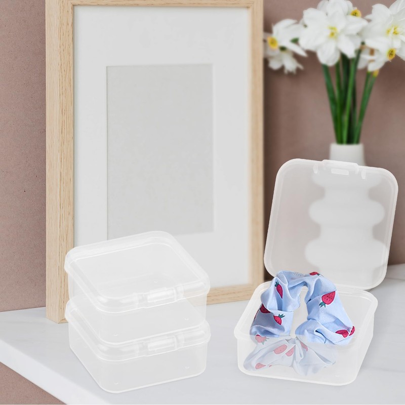 Rumyve 6Pcs Clear Plastic Storage Boxes with Lids - Mini