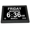 8.7inch Digital Day Calendar Clock Auto Dimming Large Display Medication