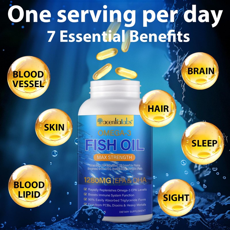Omega 3 Fish Oil Supplement - Omega 3 Capsules High