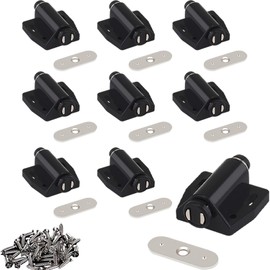 Magnetic Push 10pcs Super Strong Drawer Cabinet Furniture Open Magnet Touch Latch Catch Damper Cupboard Hardware Black