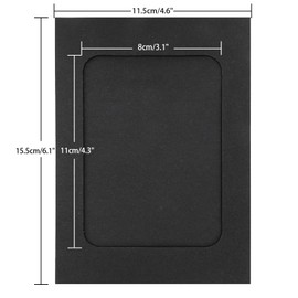 Anwyll Paper Picture Frames 4x6,30 Pcs Black Paper Photo Frames,Cardboard Picture Frames with Clips and Strings,DIY Clip Photo Holders Photo Hanging Display Kit Wall Decor for Home,Party,Office