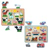 Melissa & Doug Wooden Light-Activated Sound Puzzle 2-Pack for Toddler