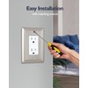 ZILLSEA Decorative Focus Frame Switch Plates Outlet Covers, Durable Metal