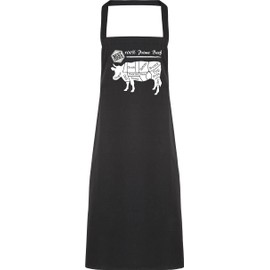 Hippowarehouse 100% Prime Beef Meat Chart Apron kitchen cooking painting DIY onesize adult