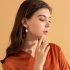 Gold Hoop Earrings Crystal Earrings for Women - 18K Gold-Plated